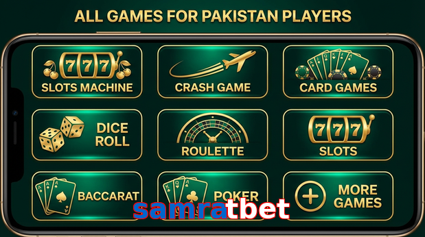 Main screen of Samratbet games page for PK players